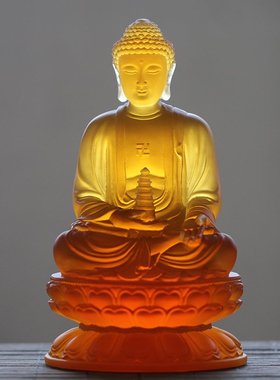 古法琉璃家居供奉药师佛