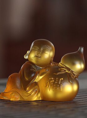 五路琉璃居家店铺摆放聚福财神