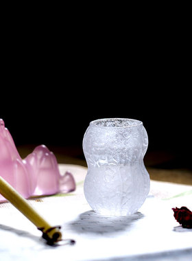 琉璃花生创意茶杯茶具摆件居家庭院茶室桌面摆放笔洗笔筒文创装饰