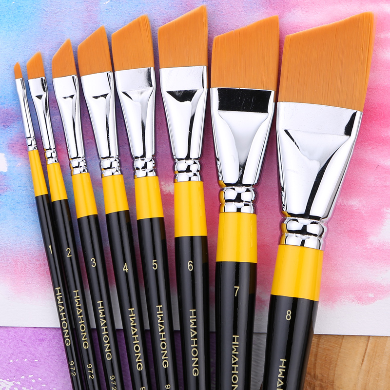 华虹972油画笔尼龙毛3mm正品包邮