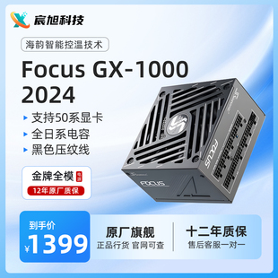 Seasonic新款ATX3(2024)海韵电源FOCUS GX1000金牌全模压纹线黑色