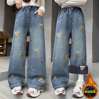 女童牛仔裤春秋款2025新款