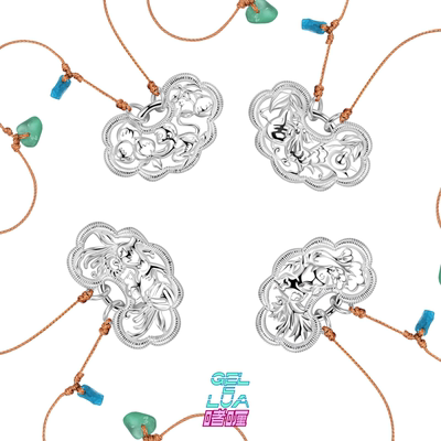 GELELUA啫喱十二辰灵【猴鸡狗猪】925银生肖项链长辈送礼