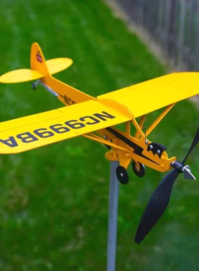 飞机模型螺旋桨旋转金属风车户外花园草坪风向标庭院装饰品摆件大