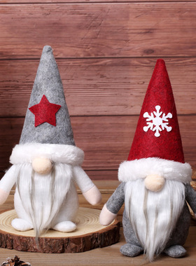 New Christmas Face Elf Doll Snowflake Decoration doll