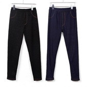 velvet denim women plus New imitation size leggings