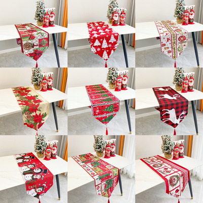 New Christmas decorations, Christmas table flags tablecloths
