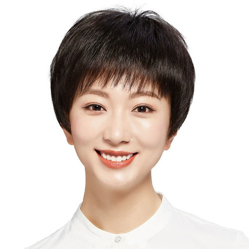 假发女短发 真人发丝中老年女士全头套轻薄自然假发头套 许昌假发