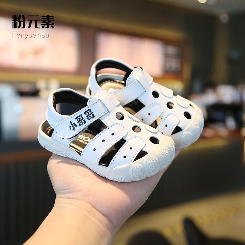 夏季宝宝凉鞋0-1一岁女婴儿鞋6-12个月男小童包头防踢软底学步鞋2