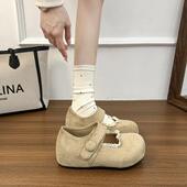 春季 0127z 增高配裙子一脚蹬单鞋 蕾丝花边厚底勃肯鞋 女2026年新款