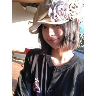 版 手工花褶贝雷帽春夏薄脸显示小八0325e1 本是级正确