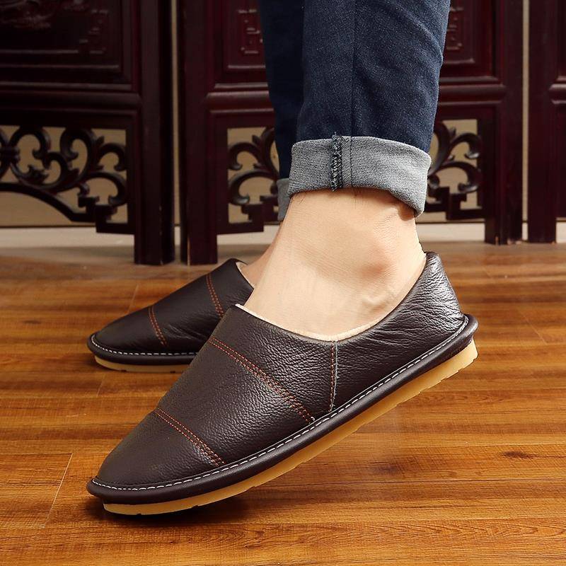 秋冬保暖鞋男士家居家用防滑情侣室内韩版包根拖鞋女1124z