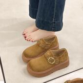 春季 休闲舒适乐福0127z 百搭全包勃肯鞋 厚底增高勃肯鞋 女2026新款