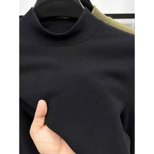 纯色加保暖内搭长袖 双面高领新款 t恤上1226e 德绒打底衫 秋冬男士