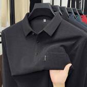 春季 0128w 休闲翻领上衣真口袋双面绒春季 德绒长袖 t恤男士