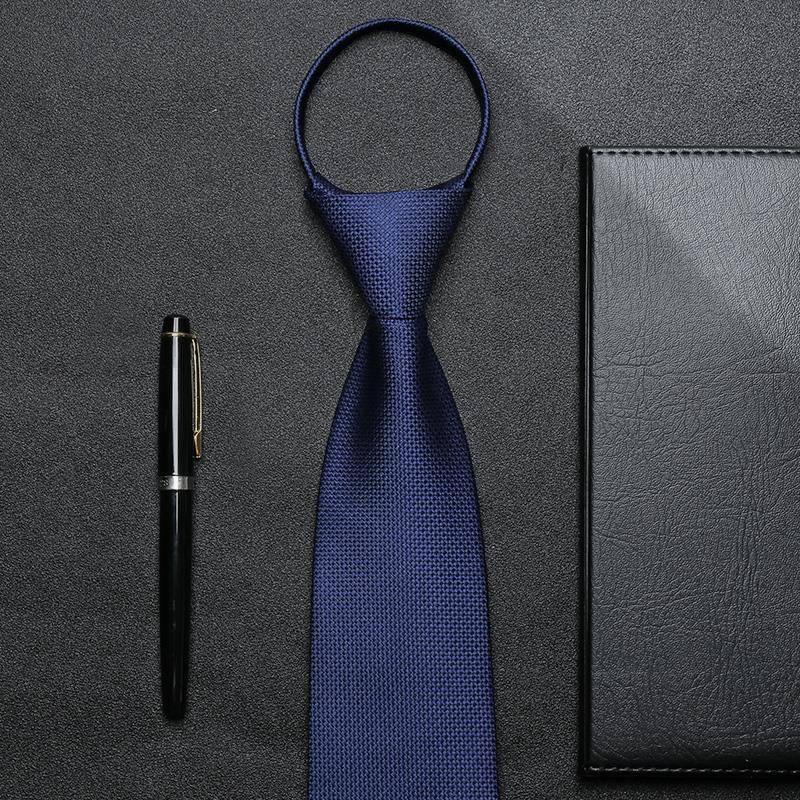 免打领带男品牌轻奢正装商务结婚蓝色衬衫西装懒人拉链式高1120z