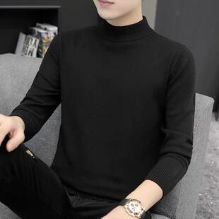 针织时尚 休闲套头长袖 百搭1013k 新款 秋冬t恤内搭半高领毛衣2025季