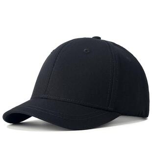 短帽沿帽子男新款硬顶棒球帽女百搭黑色马术帽鸭舌帽大头围1220k