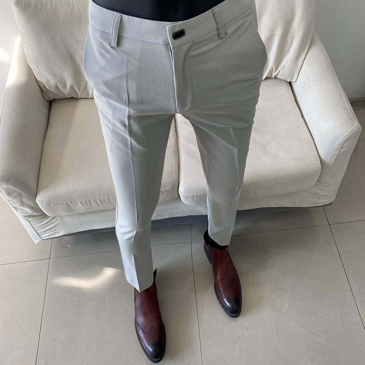 感九分西裤男春新款时尚潮流百搭修身小脚商务休闲西服长裤0119w,男装,西裤,淘宝优惠券,粉丝福利购,淘宝优惠卷