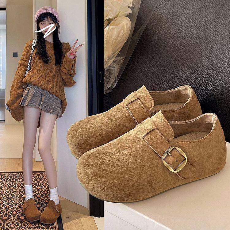 全包勃肯鞋女2026年春秋新款厚底内增高一脚蹬乐福鞋加绒保0115w,女鞋,勃肯鞋/软木鞋,淘宝优惠券,粉丝福利购,淘宝优惠卷