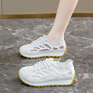 网鞋女透气网面2026新款夏季女鞋不闷脚运动鞋薄款轻便小白0323k