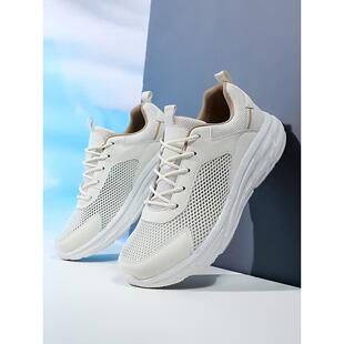 48夏季 Fat大号46休闲运动47跑步爸爸鞋 0322k 大号网眼白色男鞋