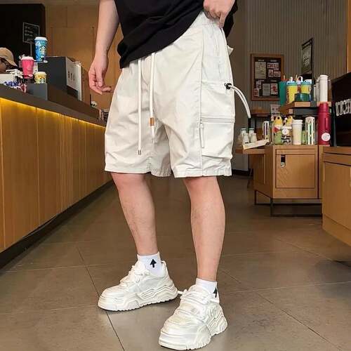 夏季轻薄时尚工装速干短裤男潮流宽松休闲情侣透气运动户外0523k