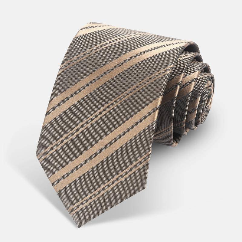 棕色复古咖色男士领带结婚新郎正装商务衬衫高档西装拉链免1107r