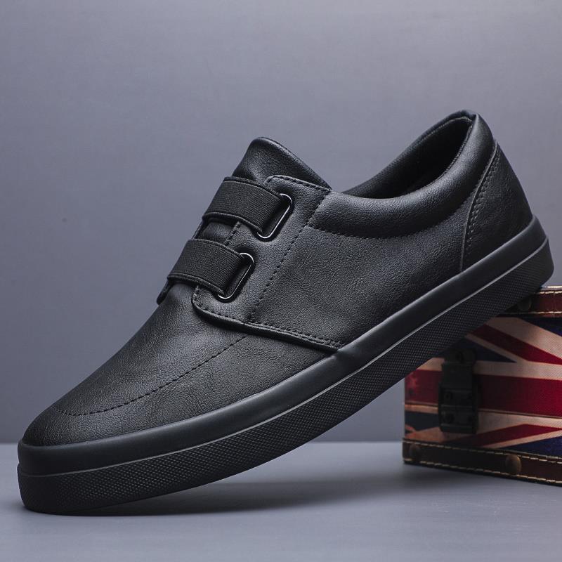 2025秋冬季新款男鞋一脚蹬休闲皮鞋低帮软面皮面伴郎工作软1030r