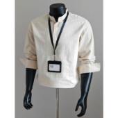 覆古宽松老钱风亨利领长袖 衬衫 通勤衬衣0130r