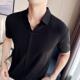弹性高端翻领t恤短袖 男士 休闲Polo衫 春季 无缝衬衫 0204w