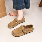 森系勃肯鞋 女2026年新款 休闲两穿懒人鞋 春季 一脚蹬大尺码 乐0127z