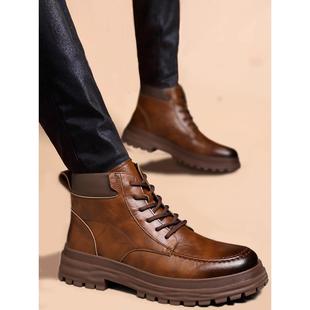 男短靴子1226z 高帮板鞋 秋冬马丁靴男鞋 2025切西皮靴男士