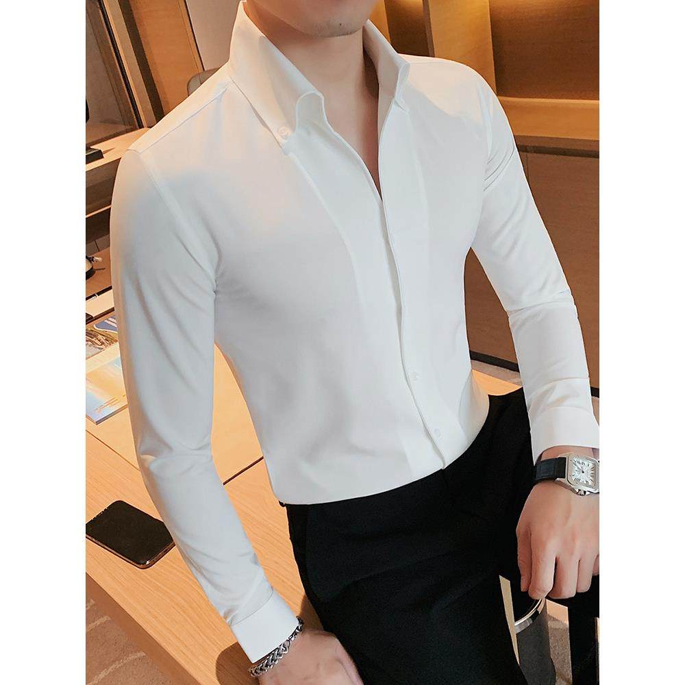 法式大V领衬衫男士春秋长袖天加厚暖帅高档商务休闲衬衫0112e,男装,衬衫,淘宝优惠券,粉丝福利购,淘宝优惠卷