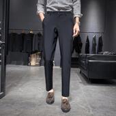 潮牌西服长裤 小脚九分港风时尚 款 修身 百搭休闲0313k 装 春夏男西裤