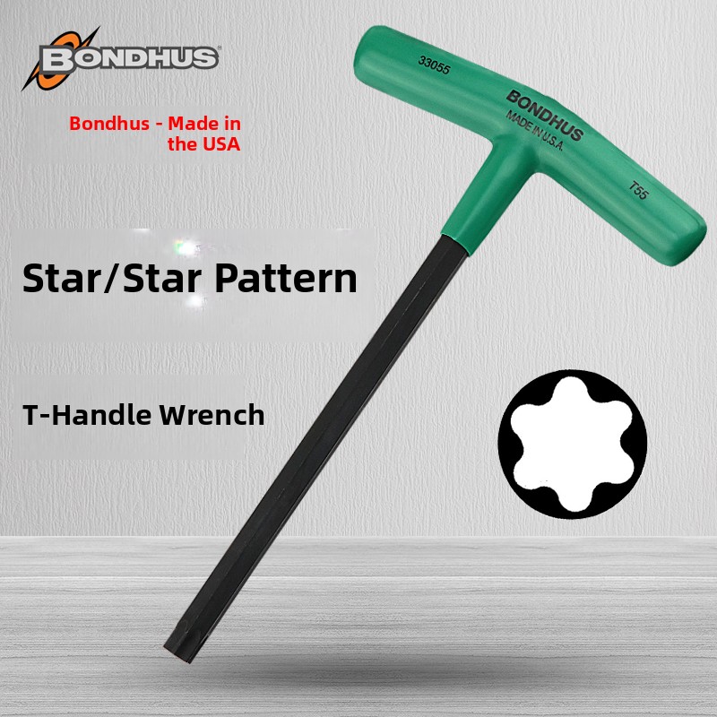 Bondhus波顿美国进口T型内六角梅花扳手内六花星型TORX T20/25/30