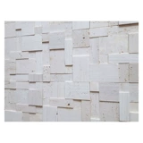 Натуральная камень мозаичная плитка мраморная белая пещера камень 3d гостиная