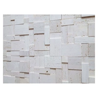 Натуральная камень мозаичная плитка мраморная белая пещера камень 3d гостиная