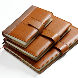 办公笔记本棕色商务记事本定制印刷LOGO搭扣本子工作记录笔记簿