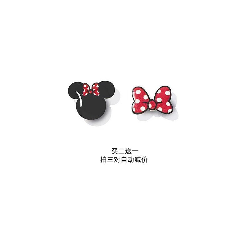 卡通手工米妮耳钉无耳洞耳夹