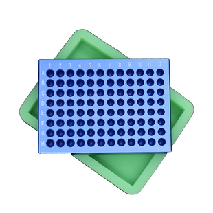 铝制冰盒 低温配液模块 96孔0.2ml/1.5ml24孔2ml金属恒温盘冻存架离心管架恒温架 PCR冷冻模块