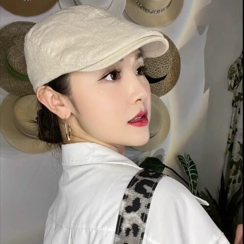春夏英伦复古棉麻报童前进帽