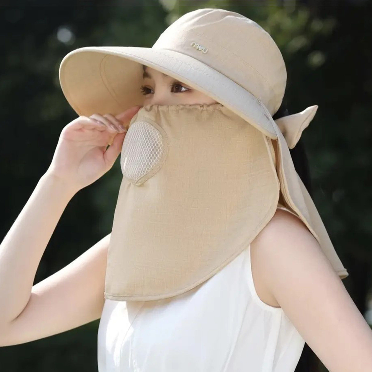 2026新款棉麻透气大帽檐遮阳帽子女户外采茶防晒帽防紫外线太阳帽