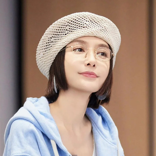 贝雷帽出游休闲女夏文艺透气镂空