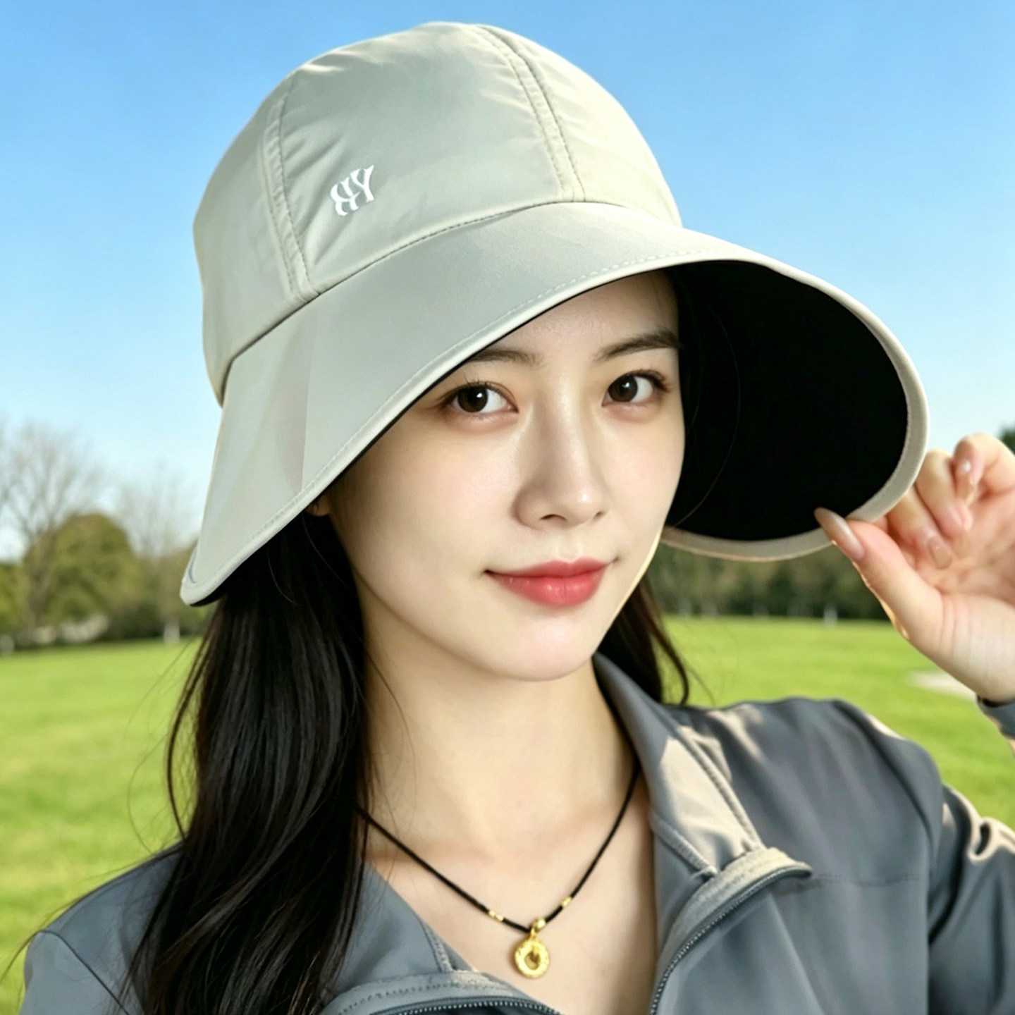 帽子女款2026新款夏季大帽檐防晒帽户外防紫外线遮阳帽百搭太阳帽