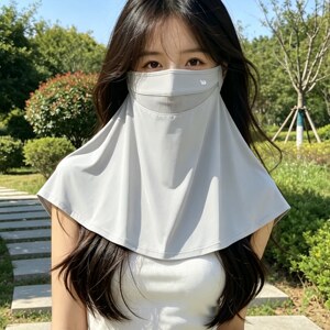 冰丝防晒面罩女款2026新款夏季护颈披肩一体脸罩户外骑行护颈口罩