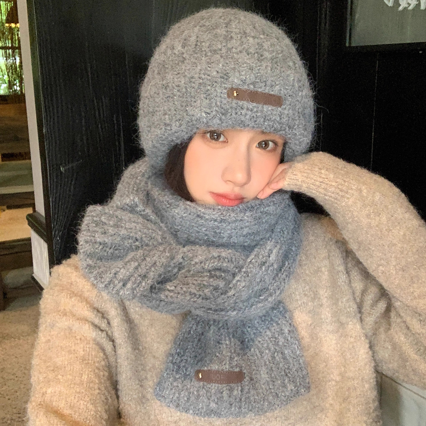 2025新款韩版时尚针织毛线帽子女