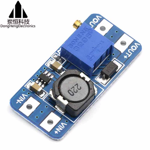 MT3608 DC Booster Module 2A Напряжение платы 2-24 В литра 5/9/128 В может быть отрегулирована без лидерства