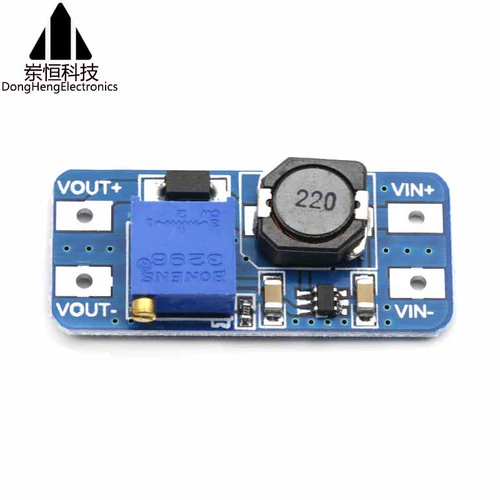 MT3608 DC Booster Module 2A Напряжение платы 2-24 В литра 5/9/128 В может быть отрегулирована без лидерства
