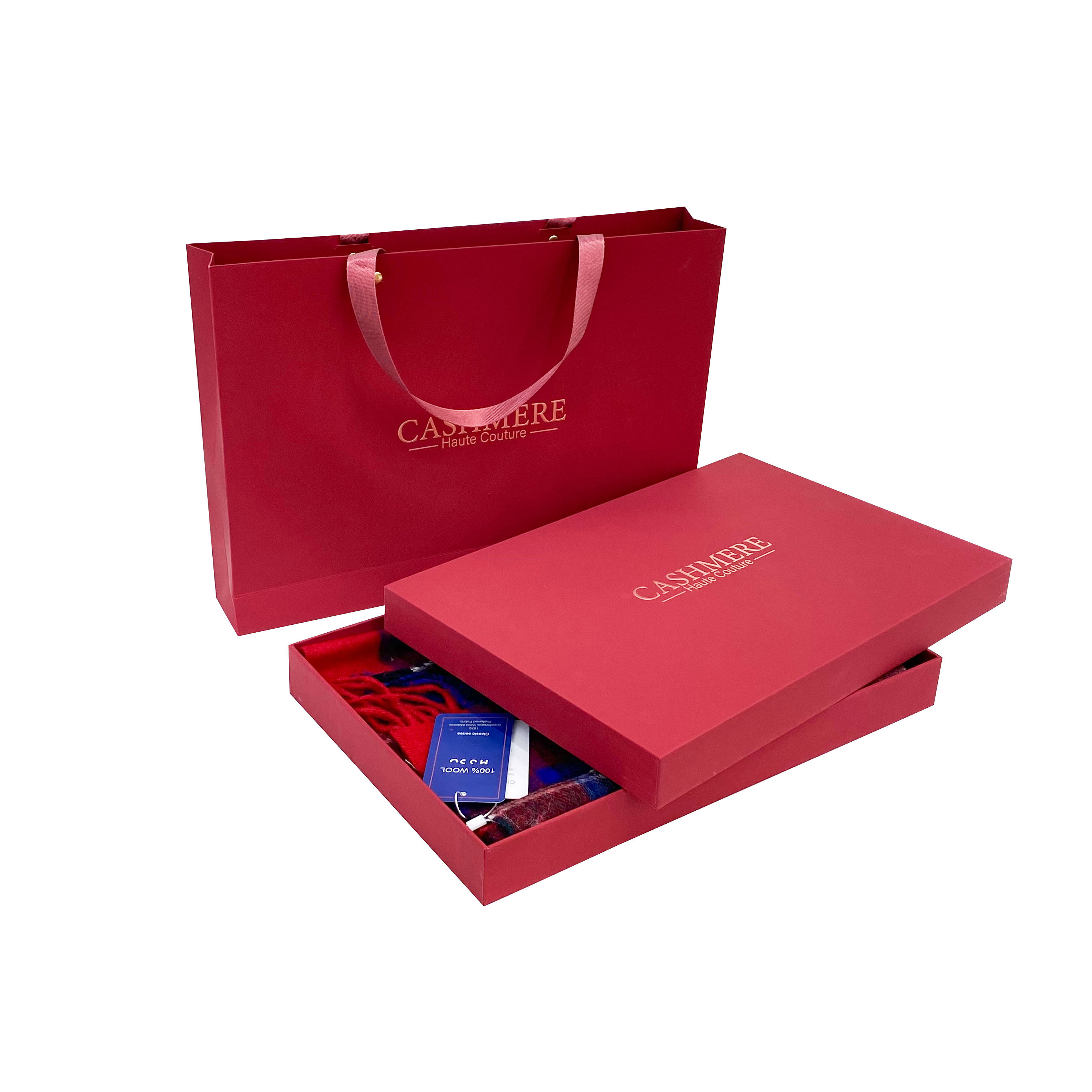 高档新款礼盒(硬盒)通用围巾包装盒女长方形手提丝巾礼盒天地盒